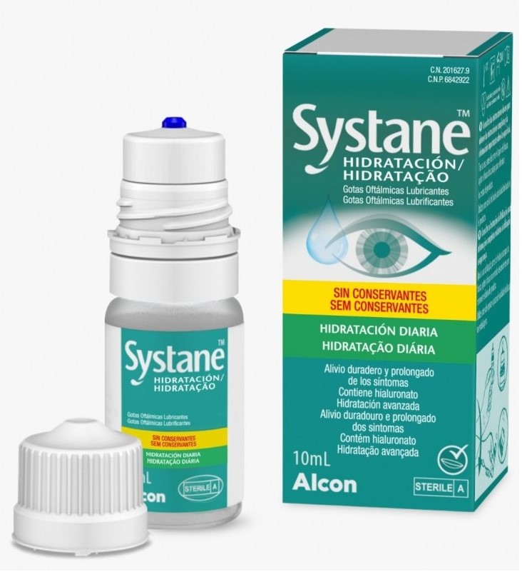 SYSTANE HIDRATACION GOTAS OFTALMICAS LUBRICANTES SIN CONSERVANTES 1 FRASCO 10 ML