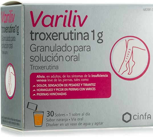VARILIV TROXERUTINA 1 G 30 SOBRES GRANULADO PARA SOLUCION ORAL