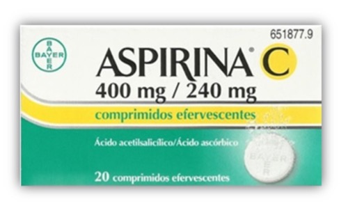 ASPIRINA C 400 MG/240 MG 20 COMPRIMIDOS EFERVESCENTES